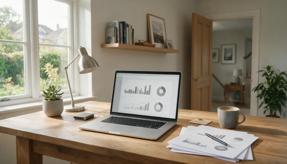A professional home office setup